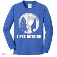 I Pee Outside I Love Peeing Outside Funny Camping Kids Long Sleeve Shirt thumb 0