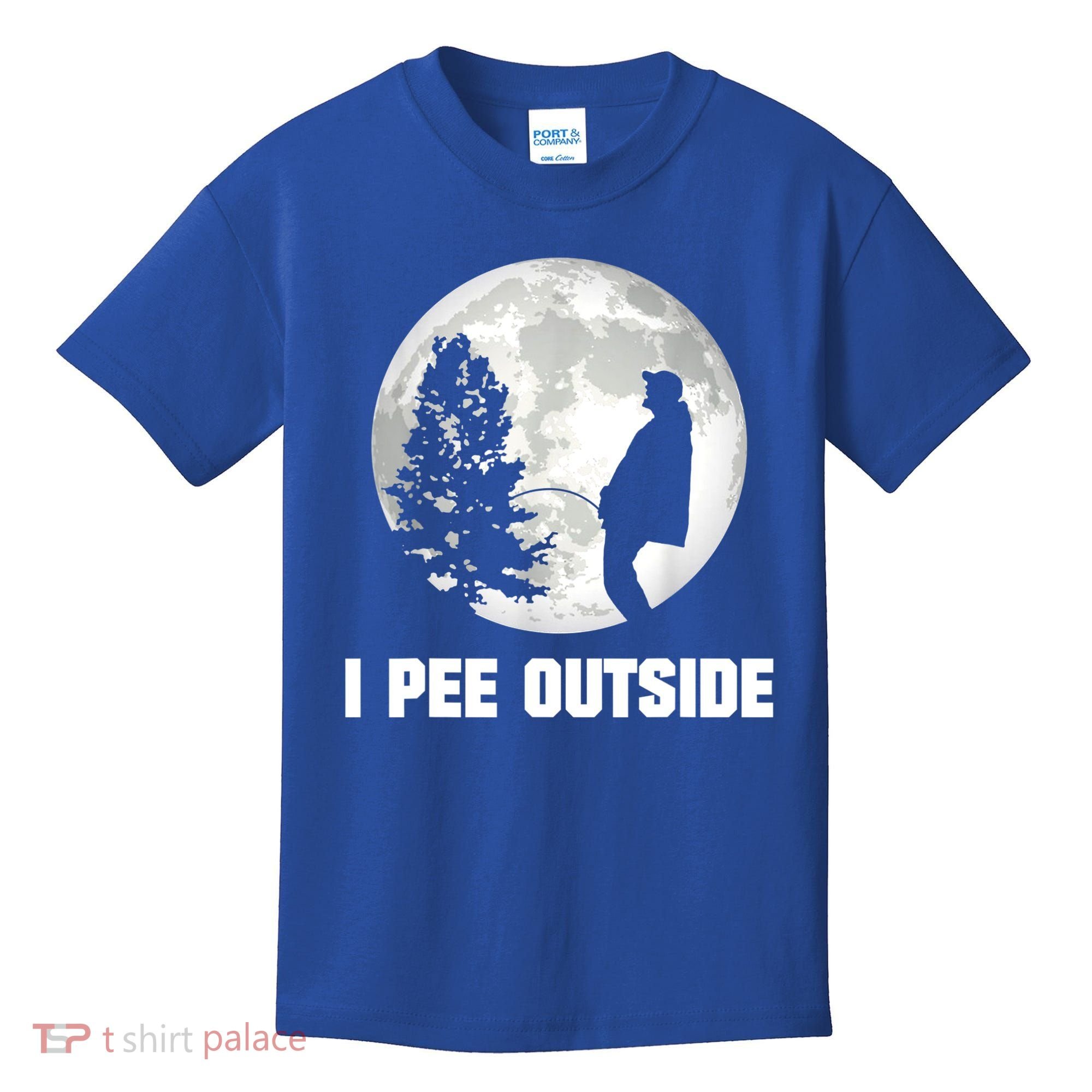 I Pee Outside I Love Peeing Outside Funny Camping Kids T-Shirt