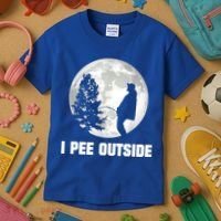 I Pee Outside I Love Peeing Outside Funny Camping Kids T-Shirt thumb 3