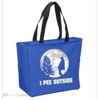 I Pee Outside I Love Peeing Outside Funny Camping Tote Bag thumb 2