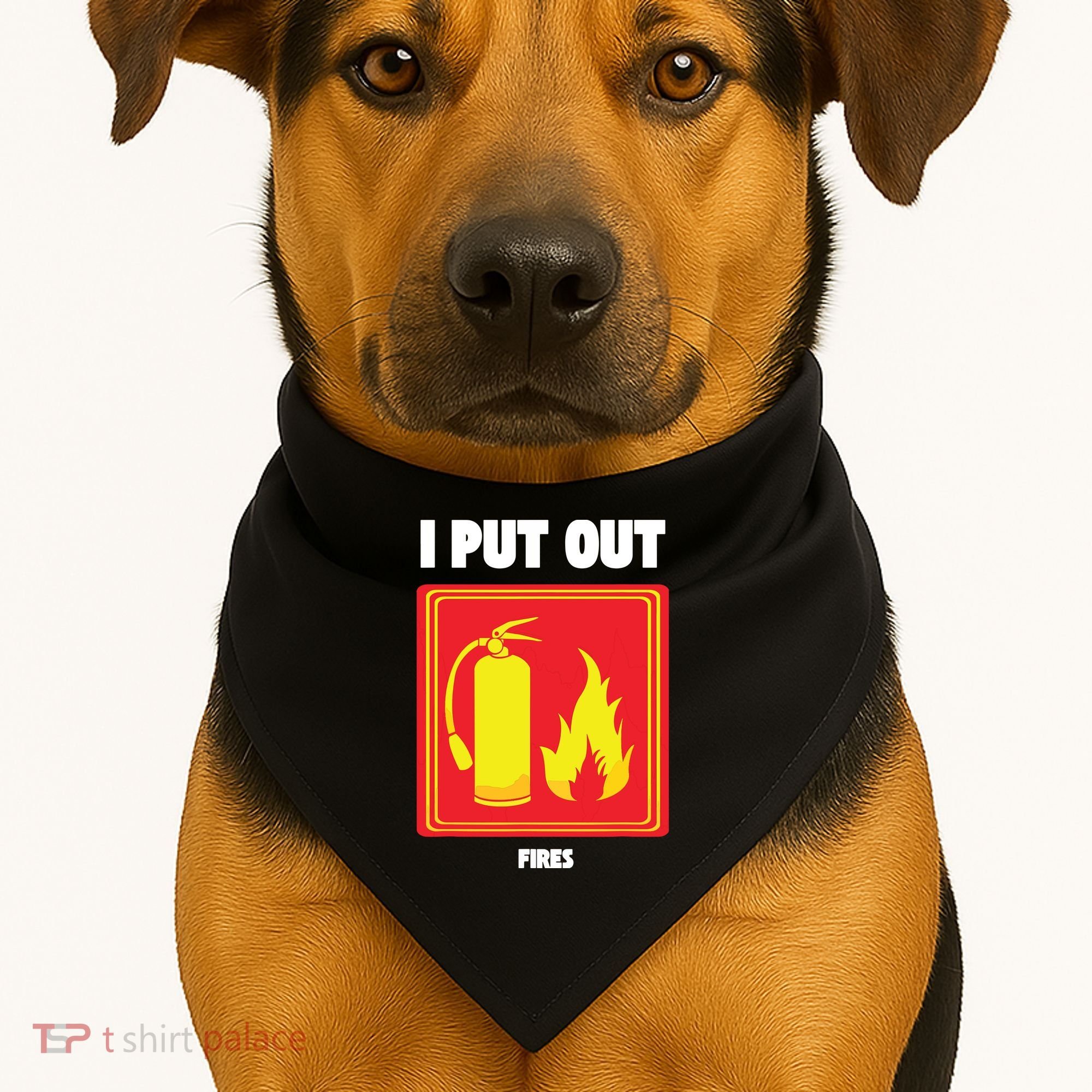 I Put Out Firefighter Fire Extinguisher I Put Out Fires USA-Made Doggie Bandana