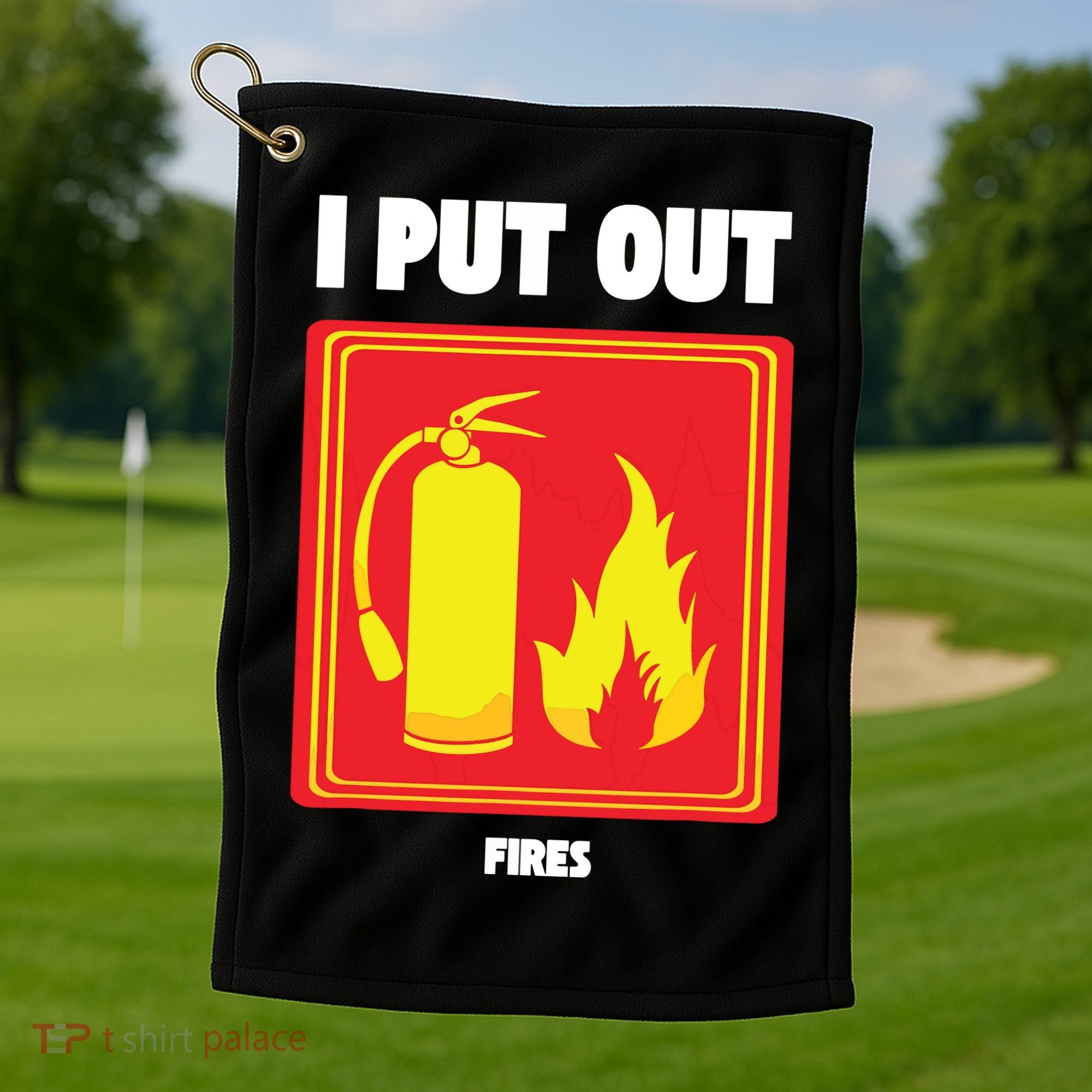 I Put Out Firefighter Fire Extinguisher I Put Out Fires Golf Towel