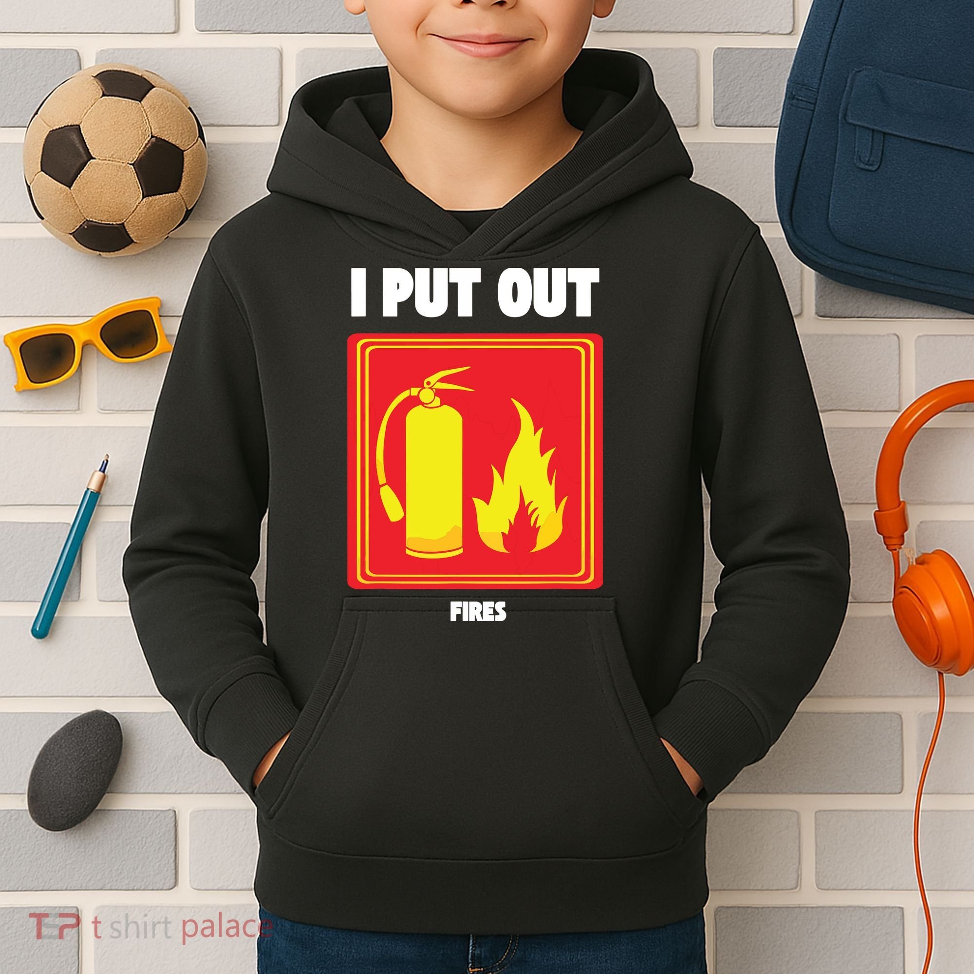 I Put Out Firefighter Fire Extinguisher I Put Out Fires Kids Hoodie