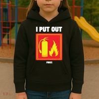 I Put Out Firefighter Fire Extinguisher I Put Out Fires Kids Hoodie thumb 3