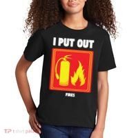 I Put Out Firefighter Fire Extinguisher I Put Out Fires Kids T-Shirt thumb 2