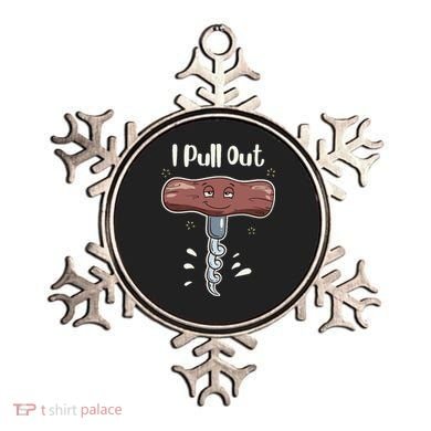 I Pull Out Wine Drinks Funny Corkscrew Meme Gift Ornament