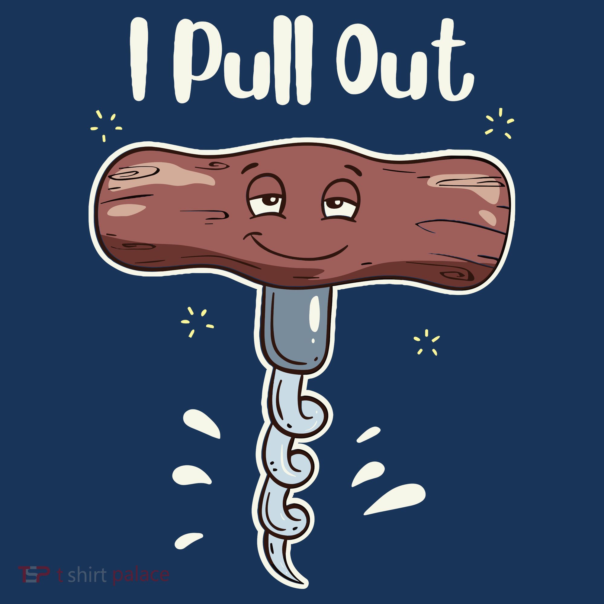 I Pull Out Wine Drinks Funny Corkscrew Meme Gift USA-Made Doggie Bandana