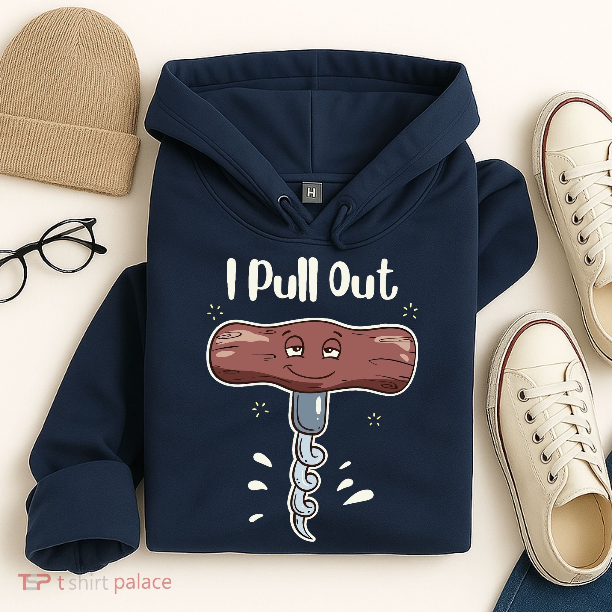 I Pull Out Wine Drinks Funny Corkscrew Meme Gift Hoodie