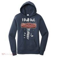 I Pull Out Wine Drinks Funny Corkscrew Meme Gift Women's Hoodie thumb 0
