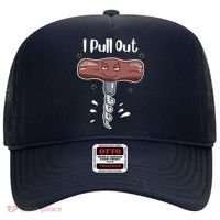 I Pull Out Wine Drinks Funny Corkscrew Meme Gift Hat thumb 0