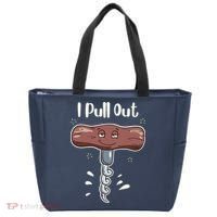 I Pull Out Wine Drinks Funny Corkscrew Meme Gift Tote Bag thumb 0