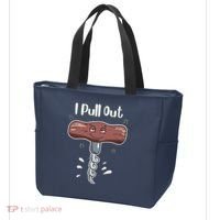 I Pull Out Wine Drinks Funny Corkscrew Meme Gift Tote Bag thumb 3