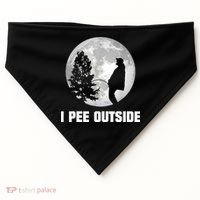 I Pee Outside I Love Peeing Outside Funny Camping USA-Made Doggie Bandana thumb 0