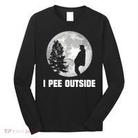 I Pee Outside I Love Peeing Outside Funny Camping Long Sleeve Shirt thumb 0