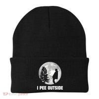 I Pee Outside I Love Peeing Outside Funny Camping Beanie thumb 0