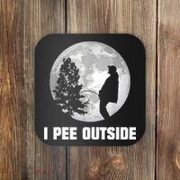 I Pee Outside I Love Peeing Outside Funny Camping Coaster thumb 0