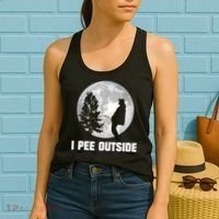 I Pee Outside I Love Peeing Outside Funny Camping Women's Tank Top thumb 2