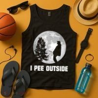 I Pee Outside I Love Peeing Outside Funny Camping Tank Top thumb 4