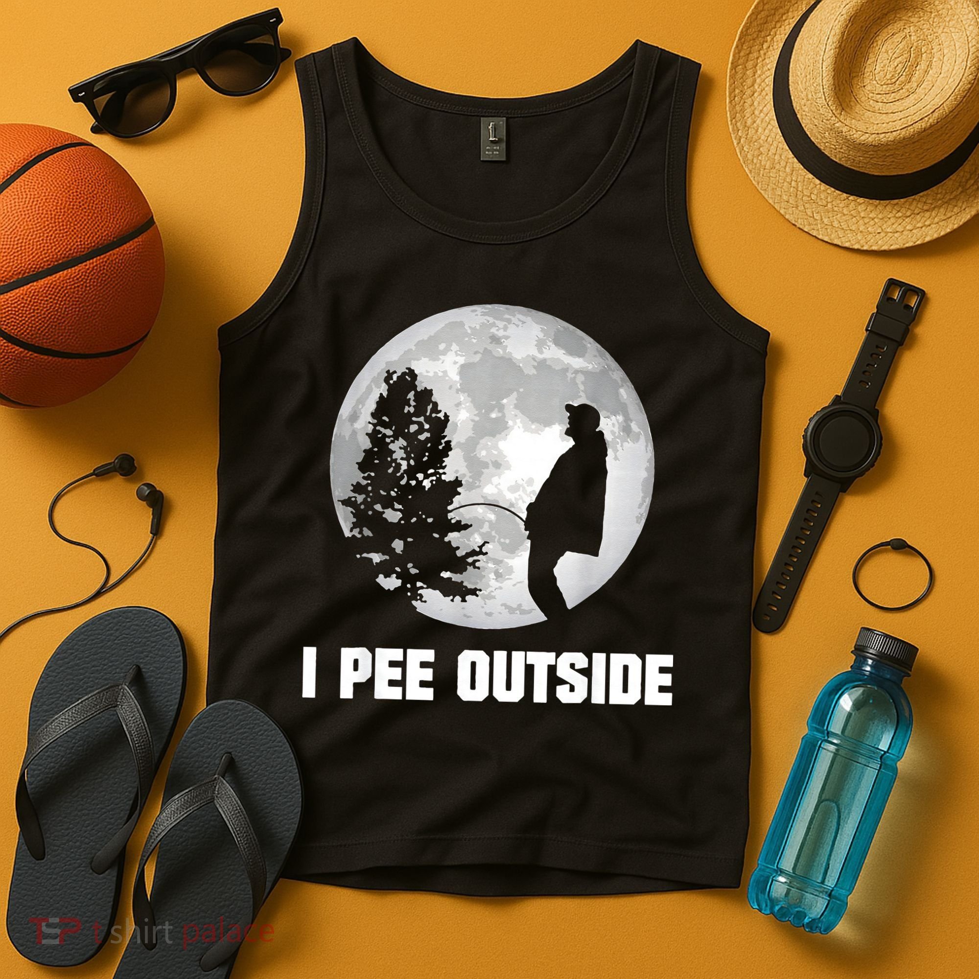 I Pee Outside I Love Peeing Outside Funny Camping Tank Top