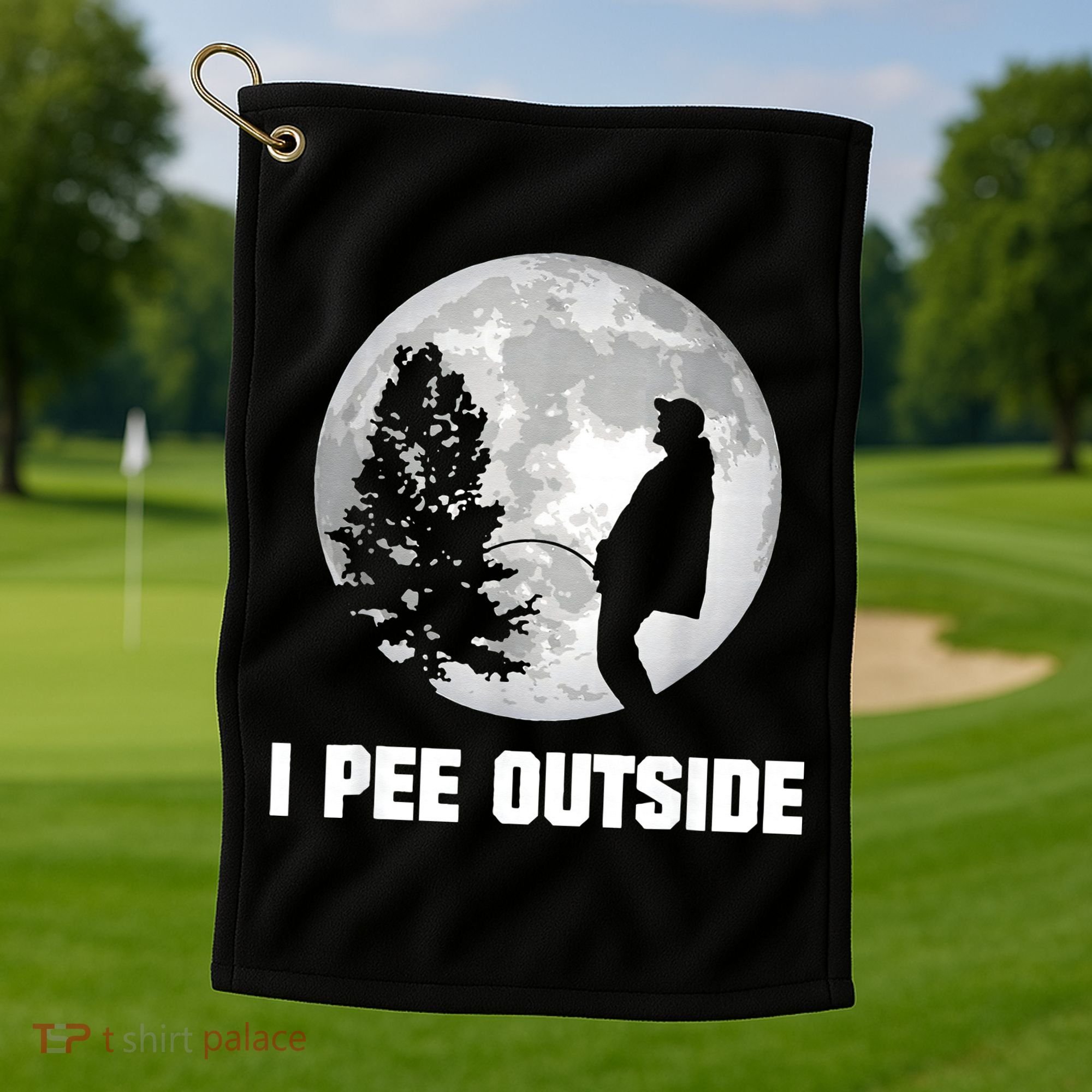 I Pee Outside I Love Peeing Outside Funny Camping Golf Towel