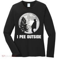 I Pee Outside I Love Peeing Outside Funny Camping Women's Long Sleeve Shirt thumb 0
