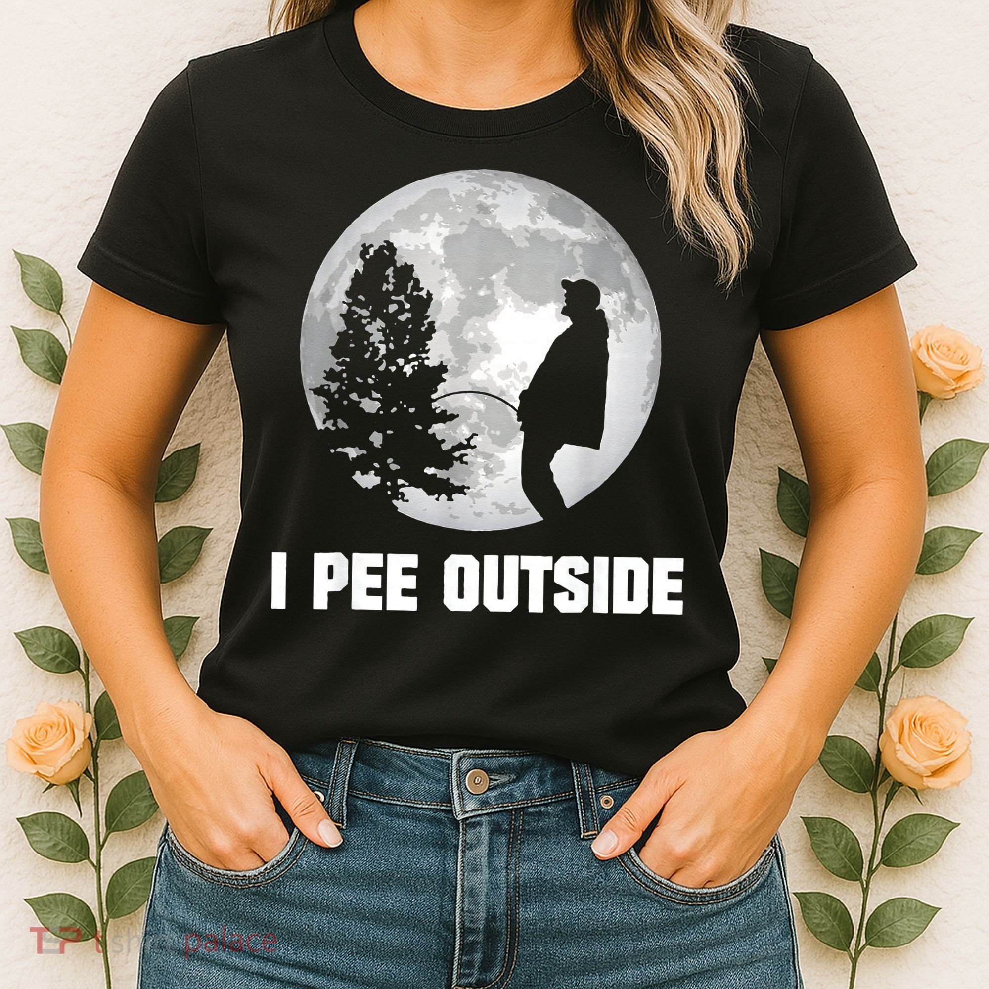 I Pee Outside I Love Peeing Outside Funny Camping Women's T-Shirt