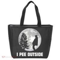 I Pee Outside I Love Peeing Outside Funny Camping Tote Bag thumb 0