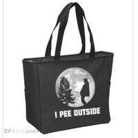 I Pee Outside I Love Peeing Outside Funny Camping Tote Bag thumb 2