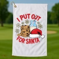 I Put Out For Santa Golf Towel thumb 1