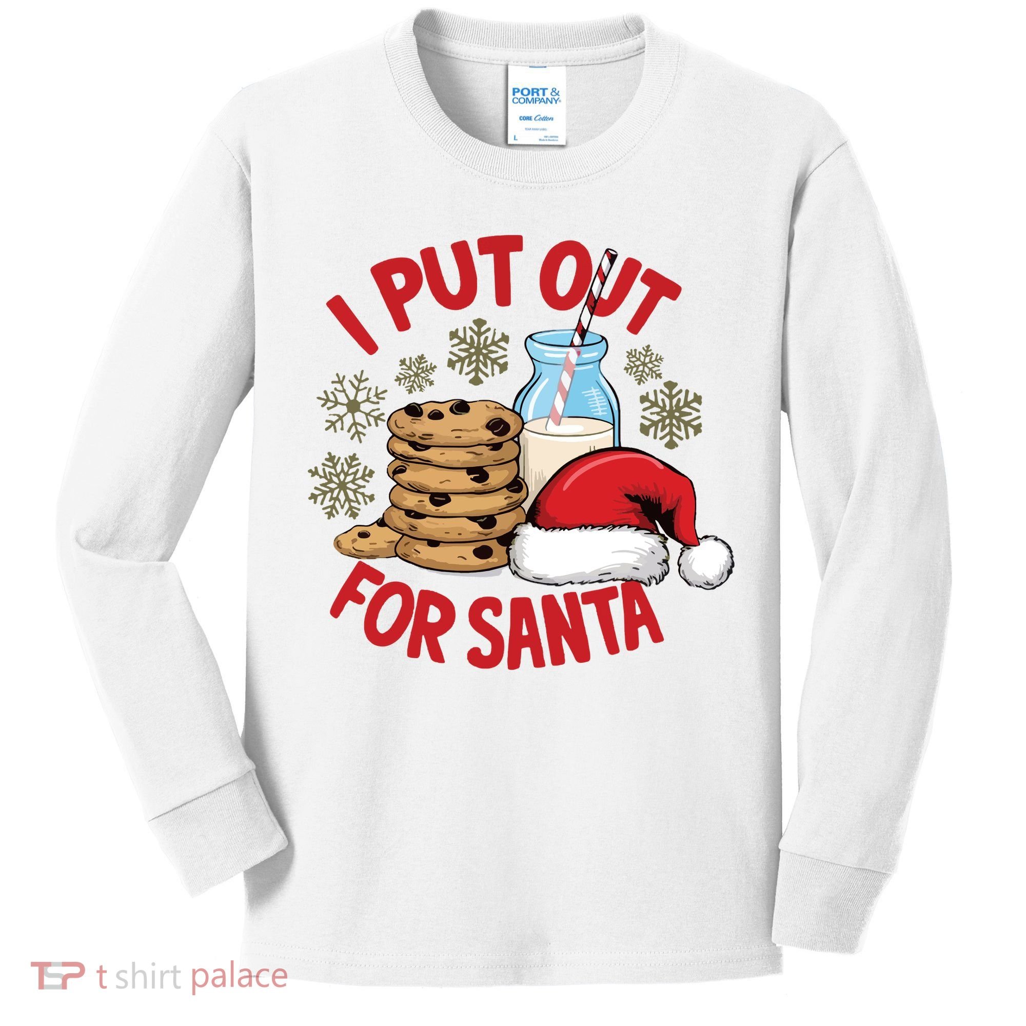 I Put Out For Santa Kids Long Sleeve Shirt
