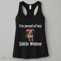 IM Proud Of My Little Weiner Funny Dachshund Dog Lover Women's Tank Top thumb 3