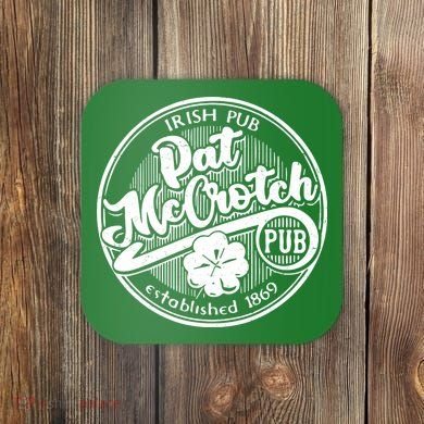 Irish Pub Pat McCrotch Pub 1869 Vintage Coaster