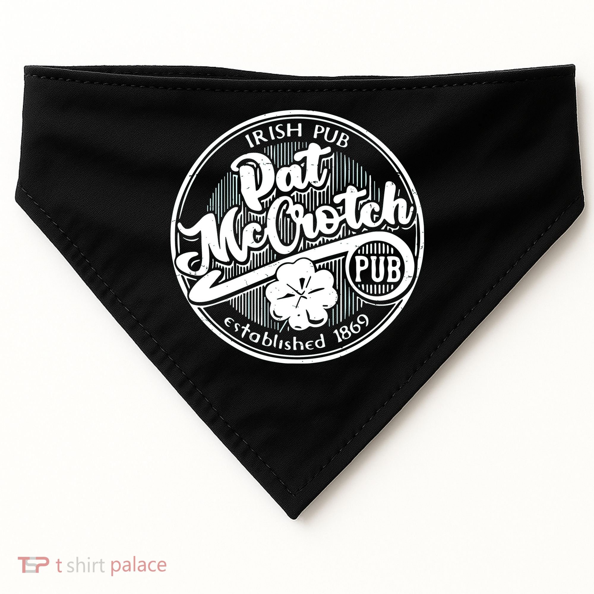 Irish Pub Pat Mccrotch Pub 1869 USA-Made Doggie Bandana