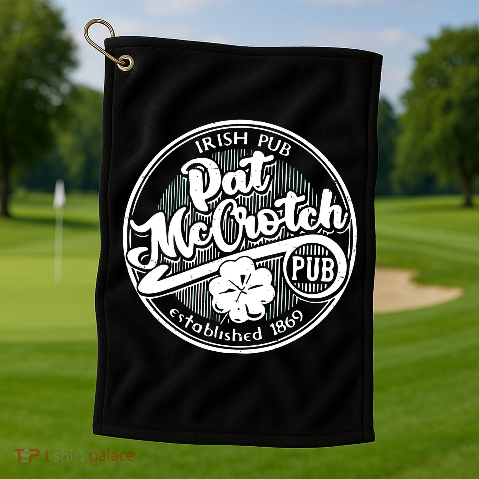 Irish Pub Pat Mccrotch Pub 1869 Golf Towel