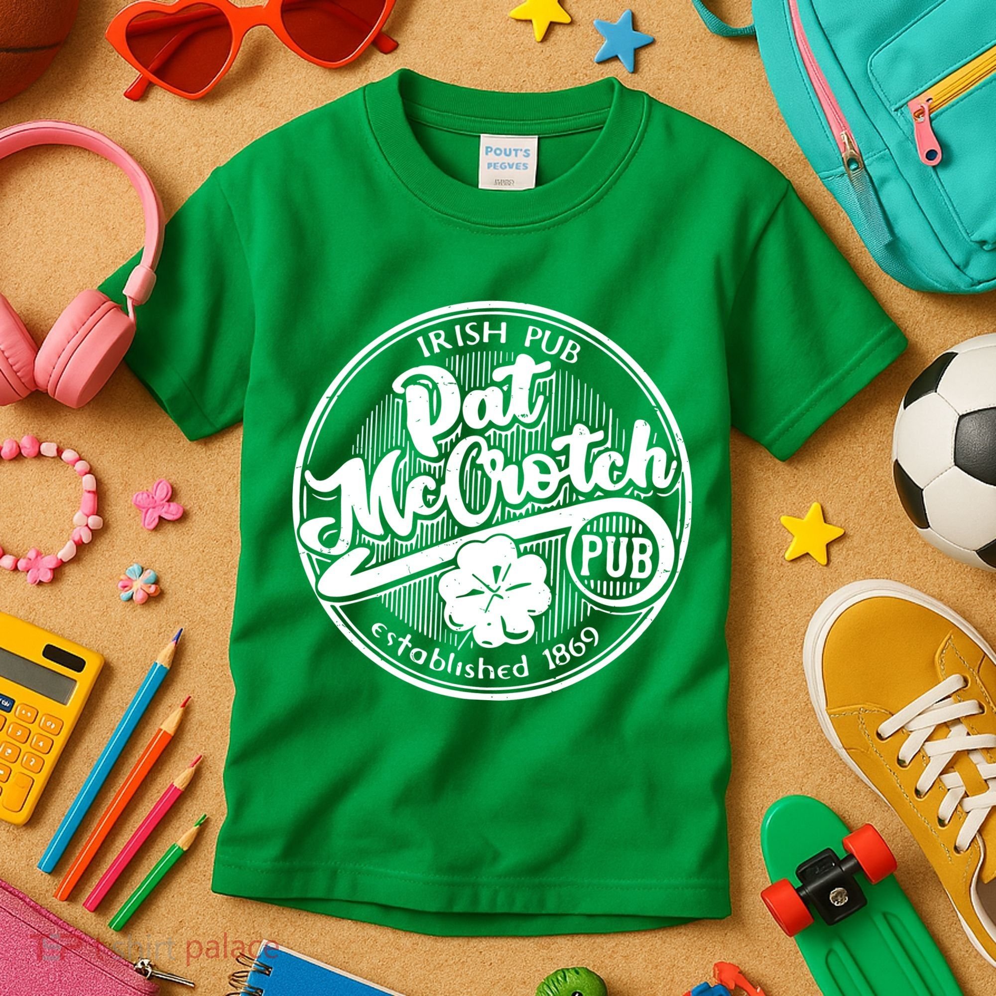 Irish Pub Pat Mccrotch Pub 1869 Kids T-Shirt