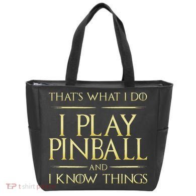 I Play Pinball And I Know Things Pinball Tote Bag