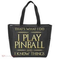I Play Pinball And I Know Things Pinball Tote Bag thumb 0