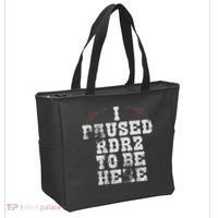 I Paused Rdr2 To Be Here Joke Tote Bag thumb 2