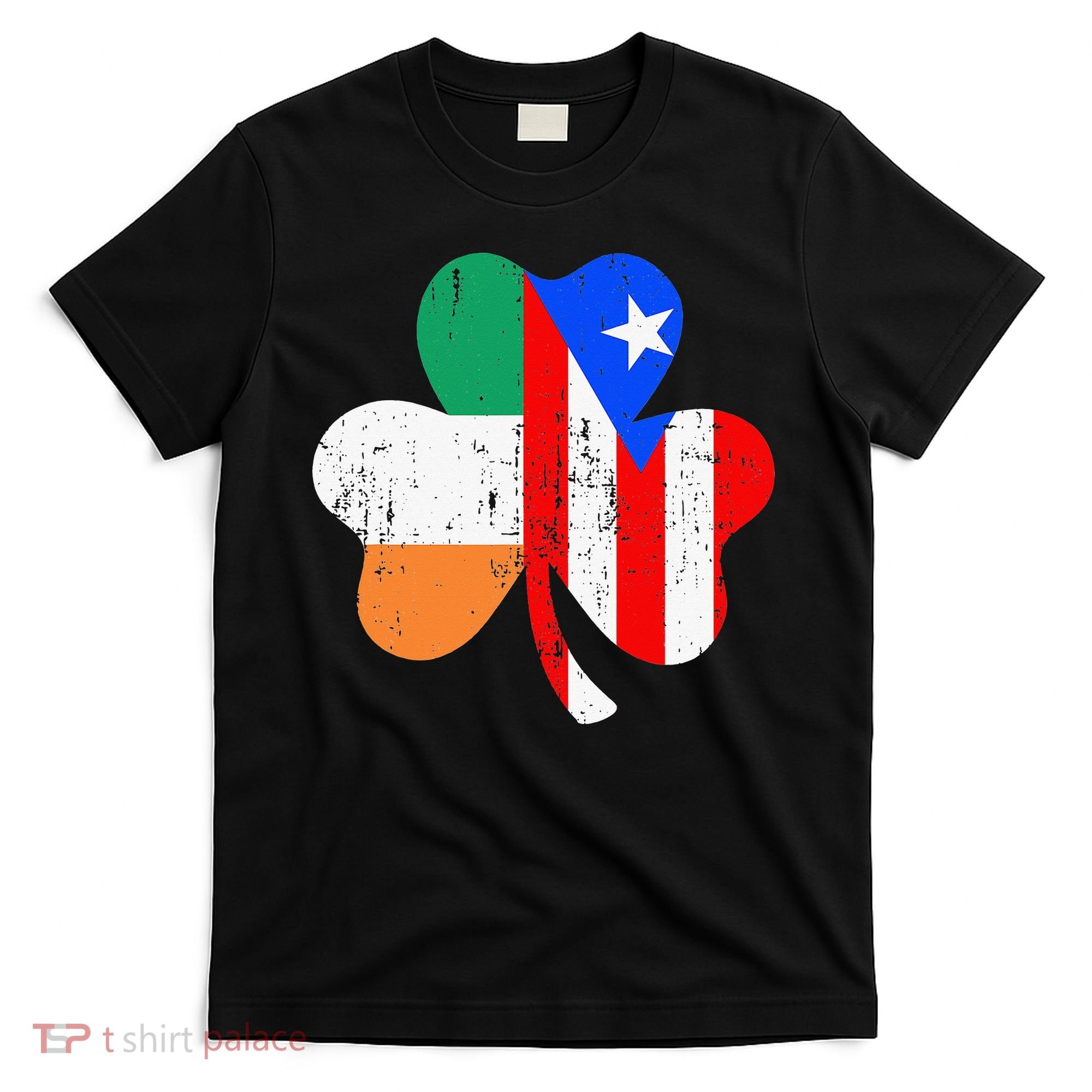 ireland puerto rico flag for rican Shamrock T-Shirt