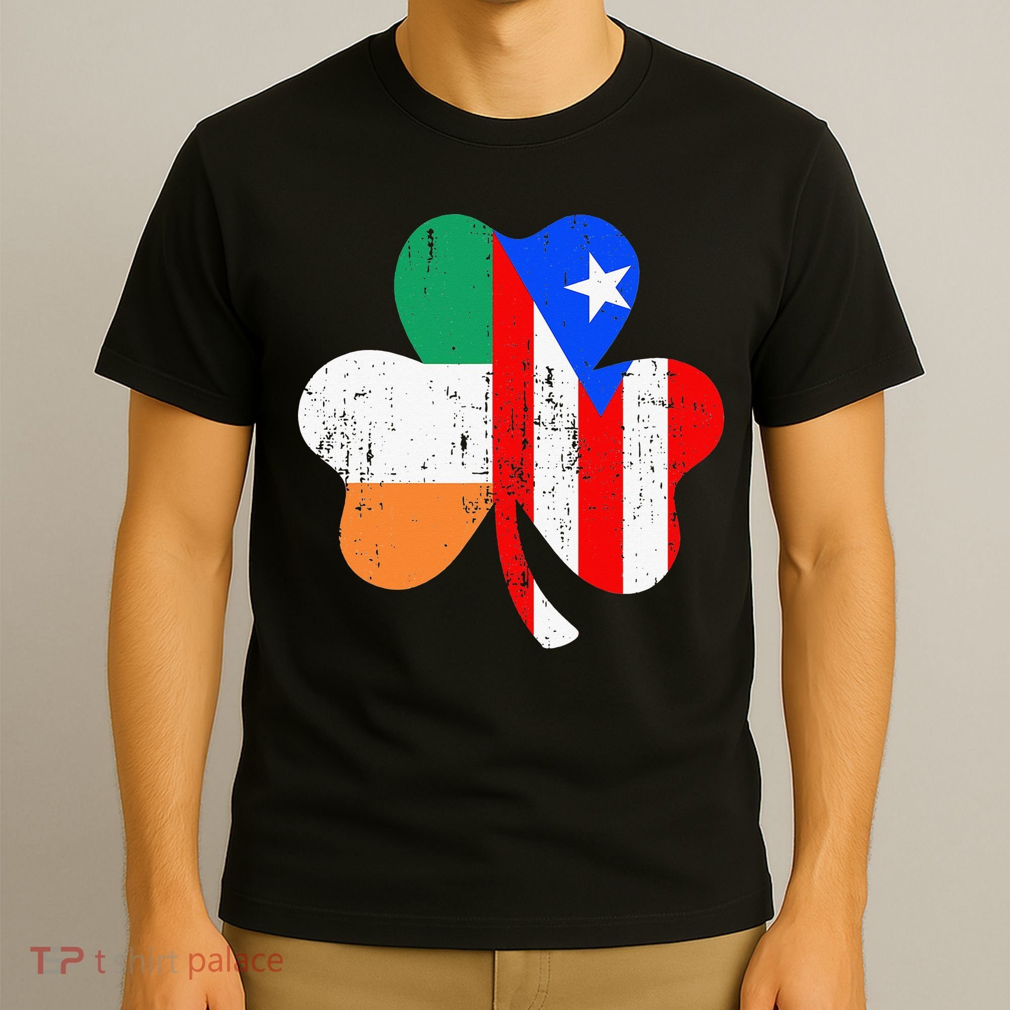 ireland puerto rico flag for rican Shamrock T-Shirt