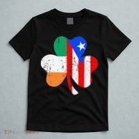 ireland puerto rico flag for rican Shamrock T-Shirt thumb 5