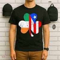 ireland puerto rico flag for rican Shamrock T-Shirt thumb 6