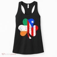 ireland puerto rico flag for rican Shamrock Women's Tank Top thumb 0
