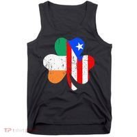 ireland puerto rico flag for rican Shamrock Tank Top thumb 0