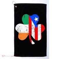 ireland puerto rico flag for rican Shamrock Golf Towel thumb 0