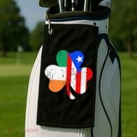 ireland puerto rico flag for rican Shamrock Golf Towel thumb 2
