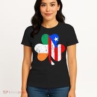 ireland puerto rico flag for rican Shamrock Women's T-Shirt thumb 4