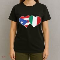 Italian Puerto Rican Flag Love Italy Puerto Rico Heart T-Shirt thumb 4