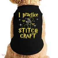 I Practice Stitch Craft Cross Stitching Cross Stitcher Doggie Tank thumb 0