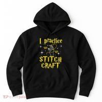 I Practice Stitch Craft Cross Stitching Cross Stitcher Hoodie thumb 0